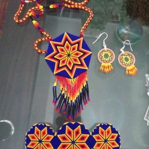 Handcrafted beaded rosette